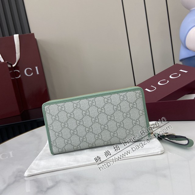 Gucci專櫃古馳最新款拉鏈錢包男女款長夾錢包 jh2766型號：819122